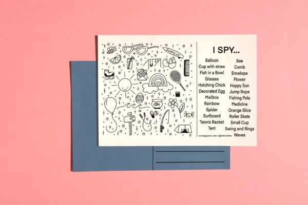 Easier I Spy Postcard