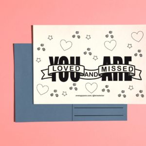 You Are Loved and Missed Postcard