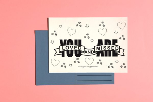 You Are Loved and Missed Postcard