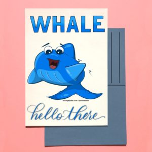 Whale Hello There postcard